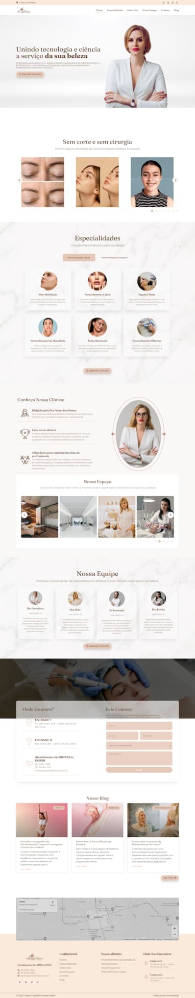 Site para clínica de estética