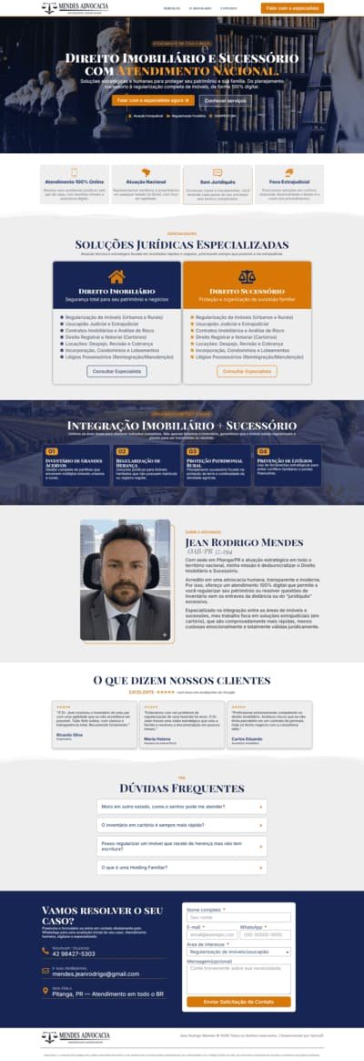 Site da Mendes Advocacia