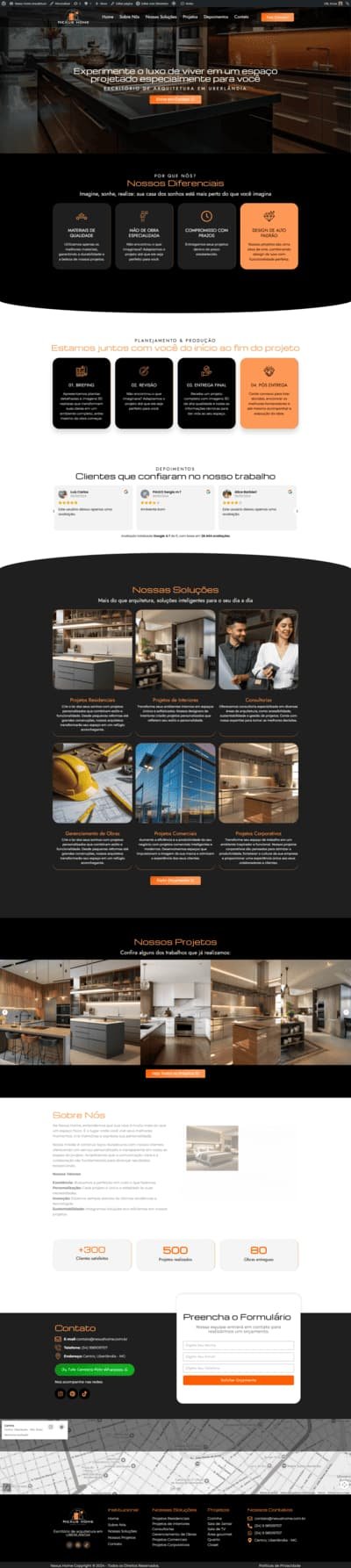 Site da Nexus Home Arquitetura